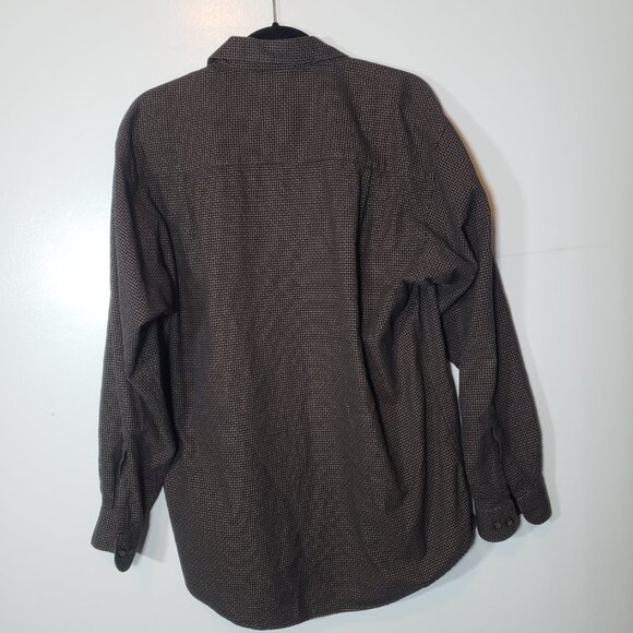 Claiborne Men's Black Geometric Button Up Dress Shirt Size M - Picture 3 of 5